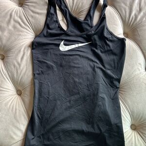 Nike Women's Black and White Tank Top